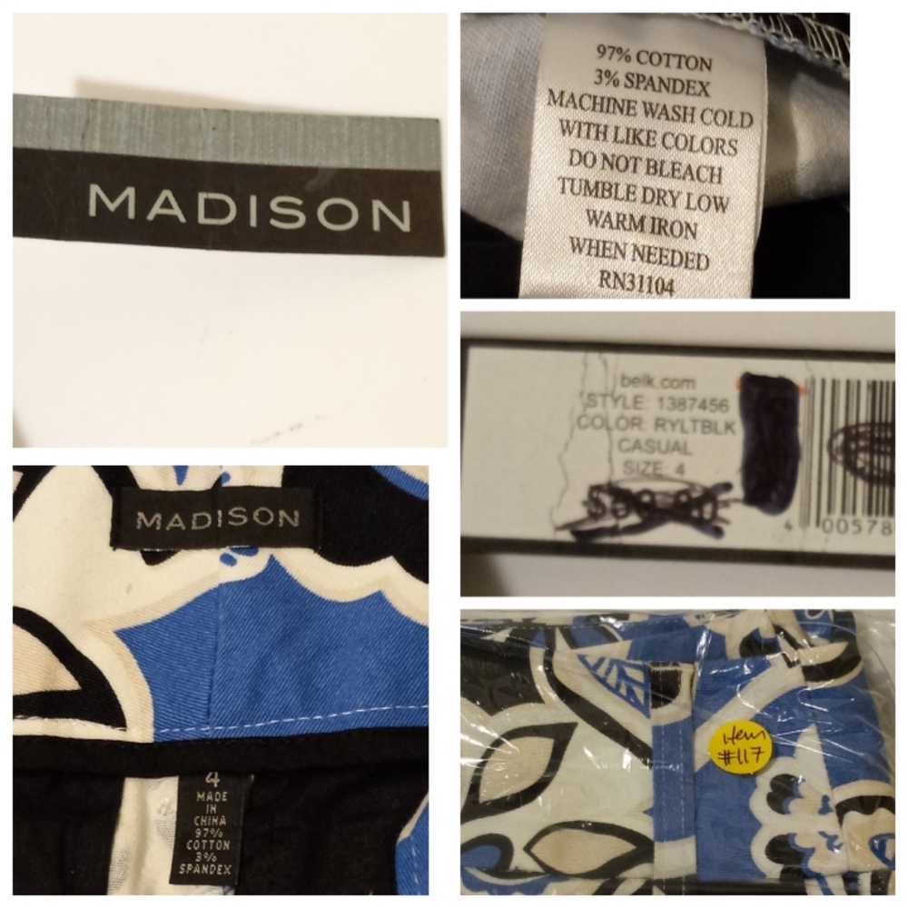 Madison Woman Capris Floral Pants 4 - Picture 10 of 11